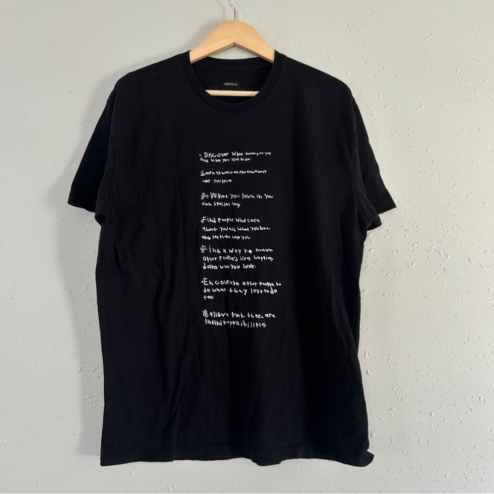 🦋 We are Lions Black Short Sleeve Crew Neck Tee Inspirational Casual XL Neutral